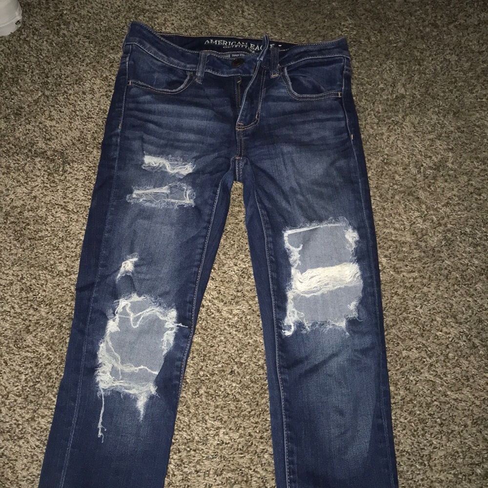 Distressed American Eagle Jeans